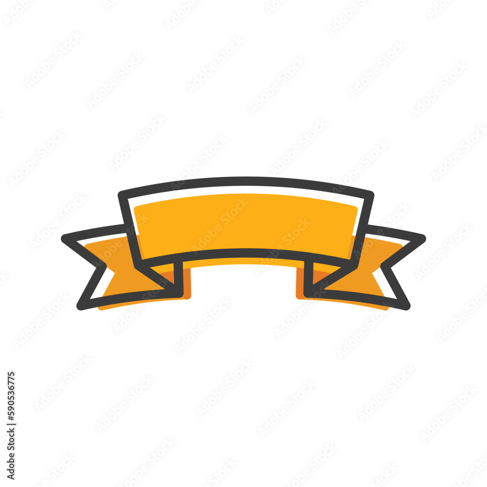 Ribbon icon. Banner sign. vector illustration Ribbon icon. Banner sign. vector illustration