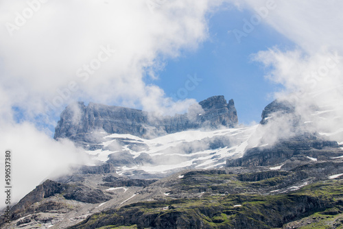 clouds over mountain