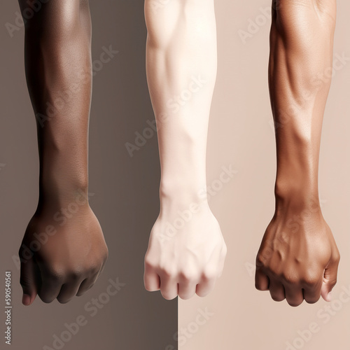 People with different skin colors