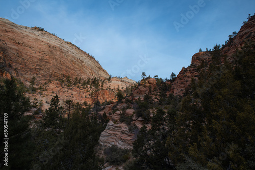 Utah's scenic canyons during the winter