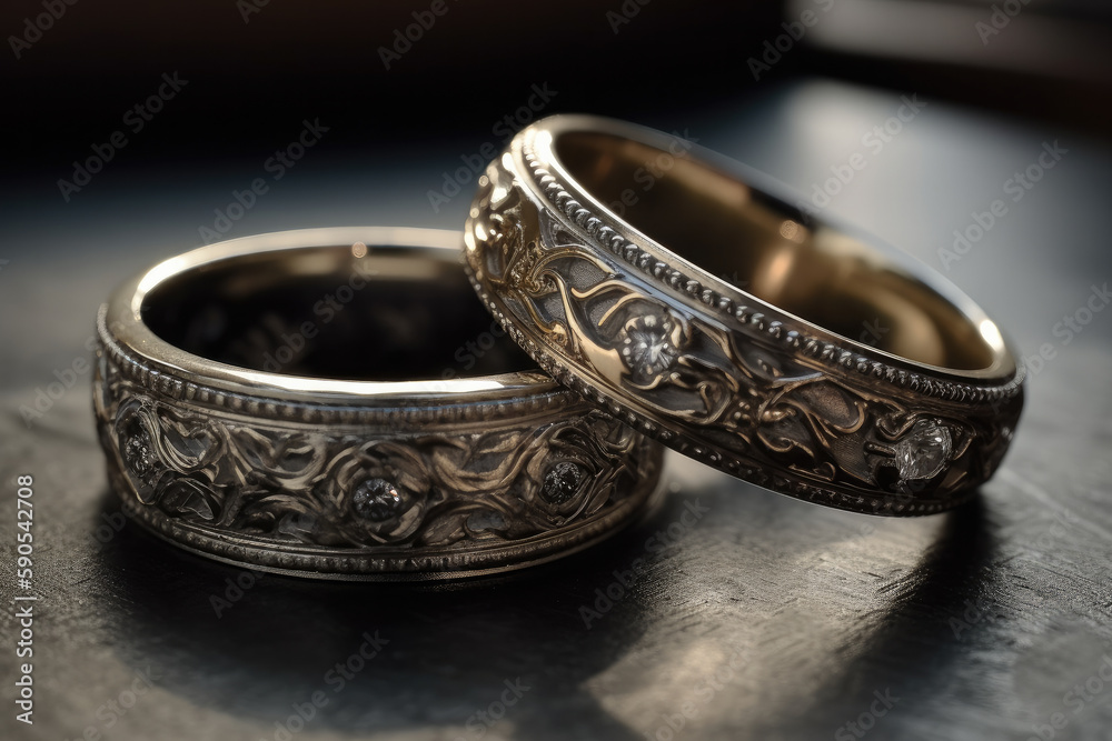 antique silver ring created with Generative AI technology antique silver ring created with Generative AI technology