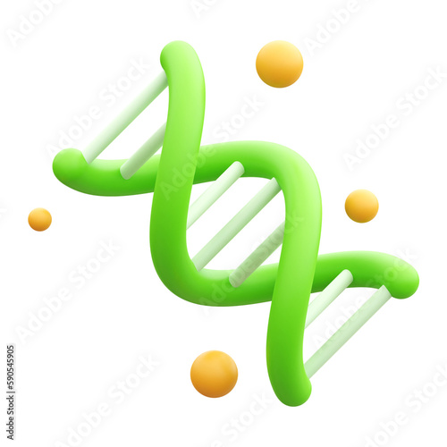 DNA 3d render illustration icon