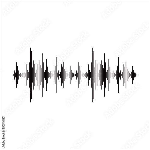 Sound wave vector icon. Wave form flat sign design illustration. Equalizer wave symbol pictogram. UX UI icon