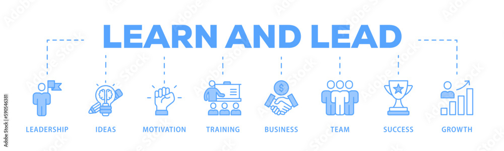 Learn and lead banner web icon vector illustration concept with icon of leadership, ideas, motivation, training, business, team, success, and growth
Learn and lead banner web icon vector illustration concept with icon of leadership, ideas, motivation, training, business, team, success, and growth
