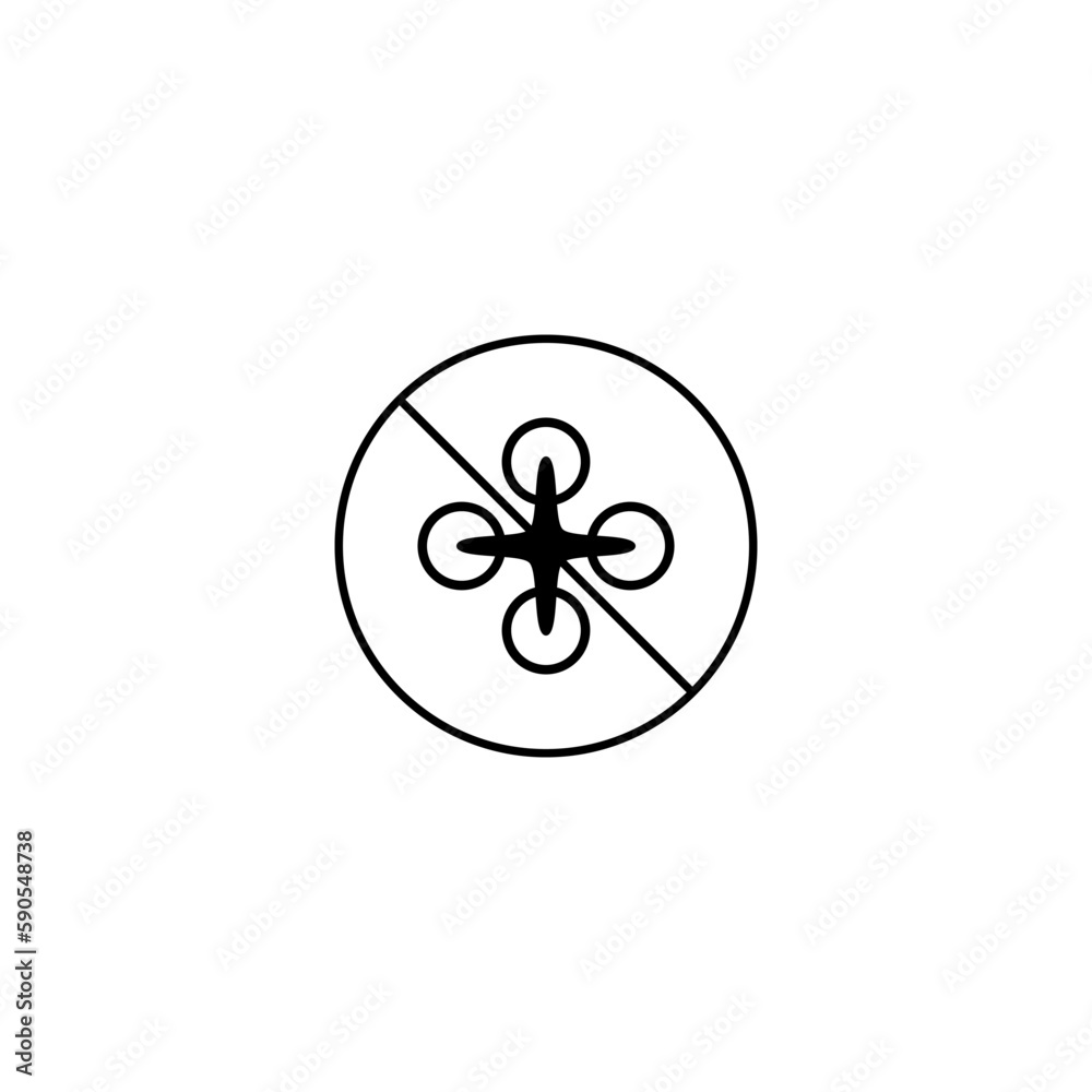 No drone zone sign isolated on white background No drone zone sign isolated on white background
