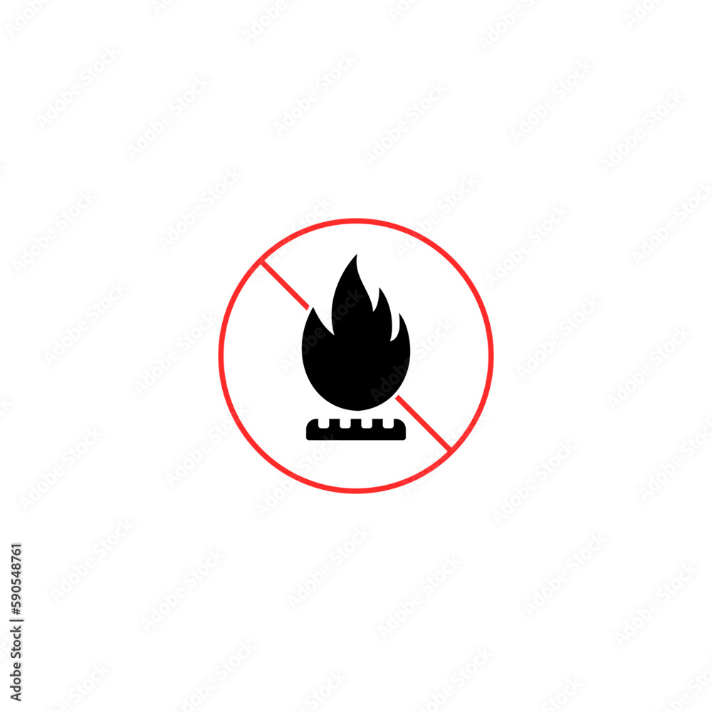 No gas sign icon isolated on white background No gas sign icon isolated on white background