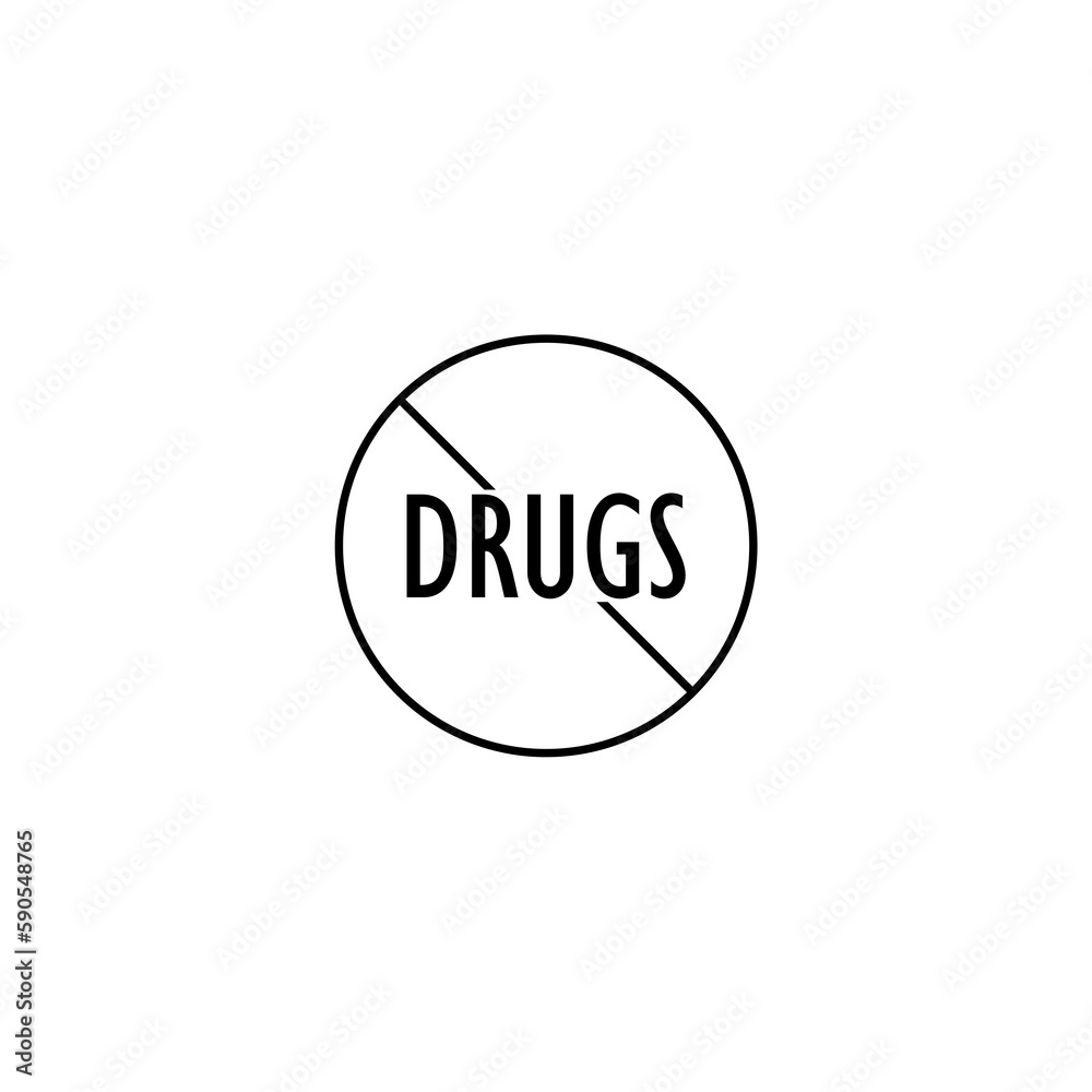 No drugs sign isolated on white background No drugs sign isolated on white background