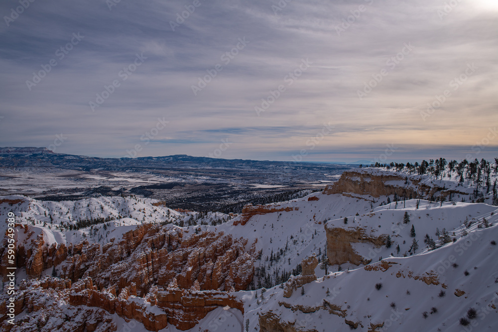 Winter in canyons in Utah