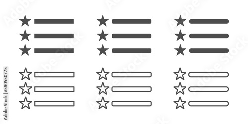 VIP special guest feature flat vector icons collection