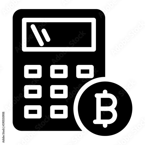 calculator glyph icon