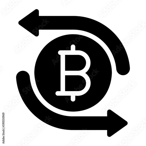 money flow glyph icon