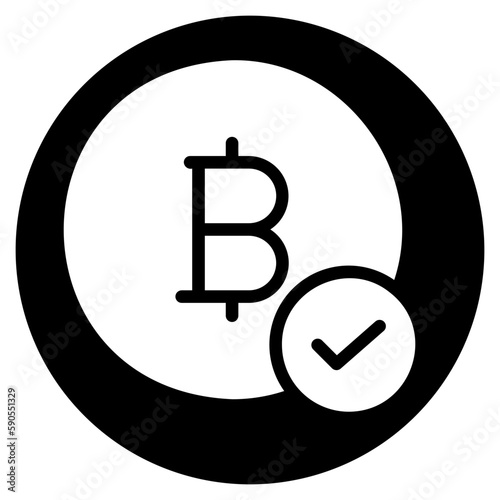 bitcoin accepted glyph icon