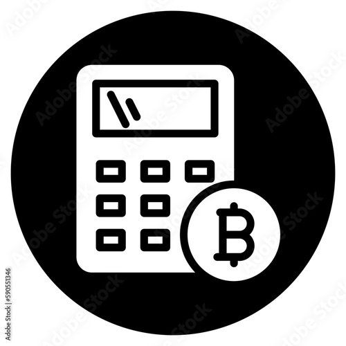calculator glyph icon