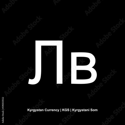 Kyrgystani Currency Symbol,  Kyrgystani Som Icon, KGS Sign. Vector Illustration