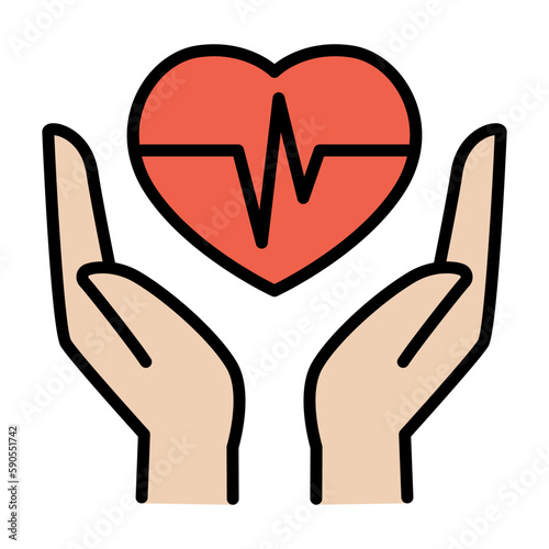 Health  color line icon