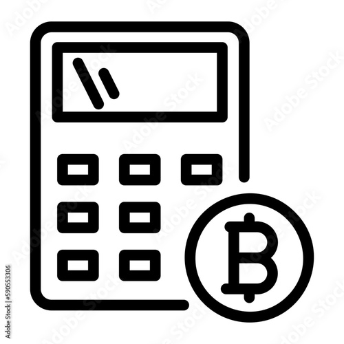 calculator line icon