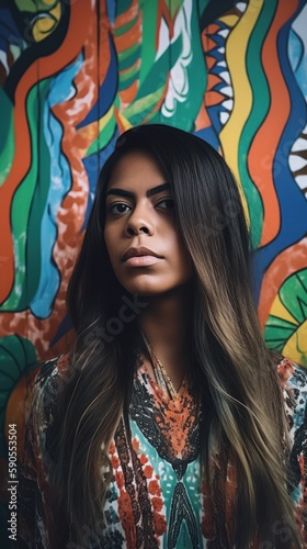 Brazilian Transgender Empowerment: Colorful Celebrations of Community Pride in colorful abstract background, generative ai
