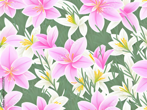 Seamless pattern leaves