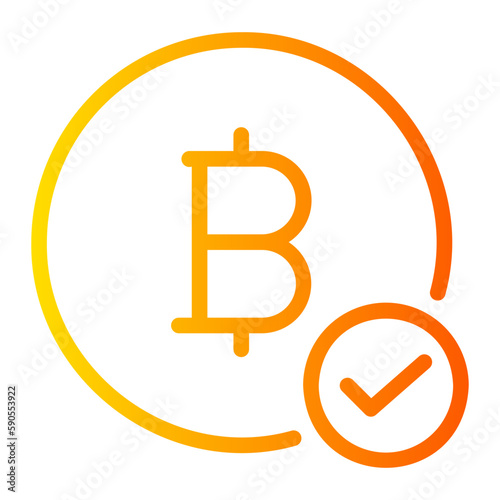 bitcoin accepted gradient icon
