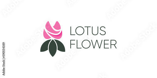 Flower logo design concept vector with modern style