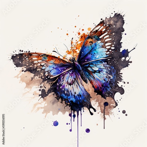 watercolor painting butterfly