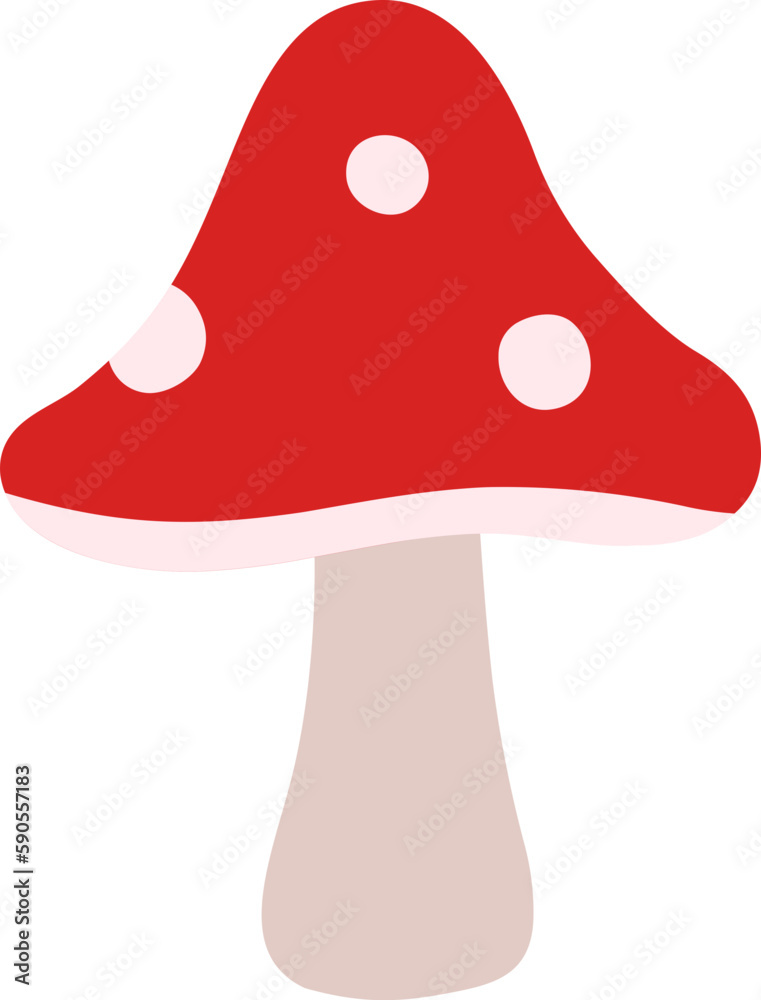 Mushroom icon. Cute Mushroom Illustration. Mushroom icon. Cute Mushroom Illustration.