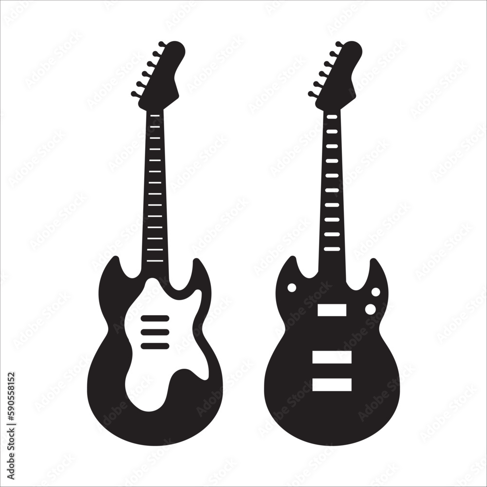 Guitar vector icon. Classic guitar flat sign design illustration. Guitar symbol pictogram. UX UI icon Guitar vector icon. Classic guitar flat sign design illustration. Guitar symbol pictogram. UX UI icon
