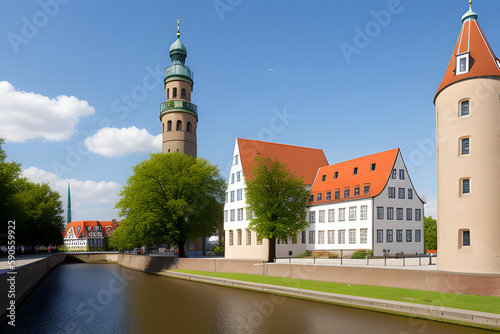 Tower and building of the Olden burg university in Wilhelmshaven  Germany