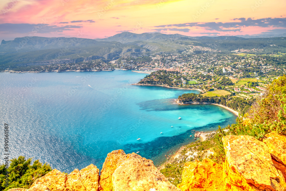 Fototapeta premium Route De Cretes, Cassis, Frankreich 