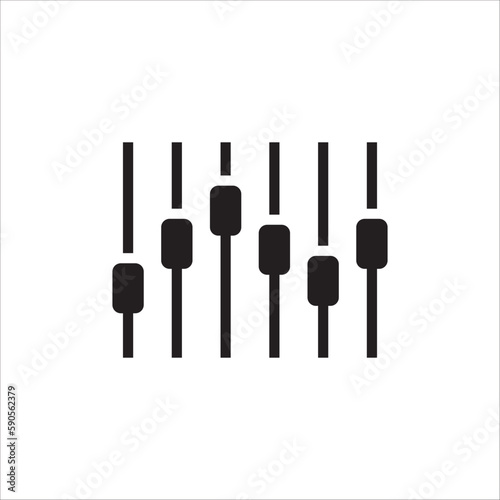 Sound mixer vector icon. Studio DJ disco club sound mixer flat sign design illustration. Sound mixer symbol pictogram.  UX UI icon