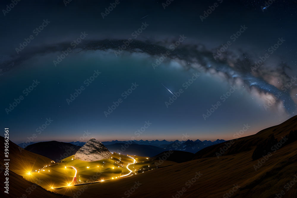 Starry Nightsky View At Mt. Mohar In National Park Hohe Tauern