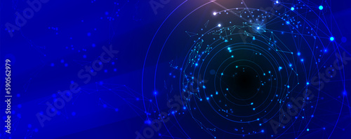 Neural network concept. Connected cells with links. High technology process. Abstract background