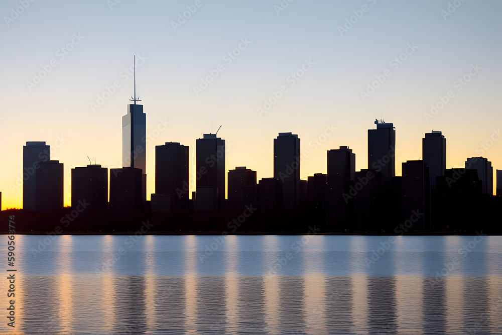 Silhouette of High Rise Buildings