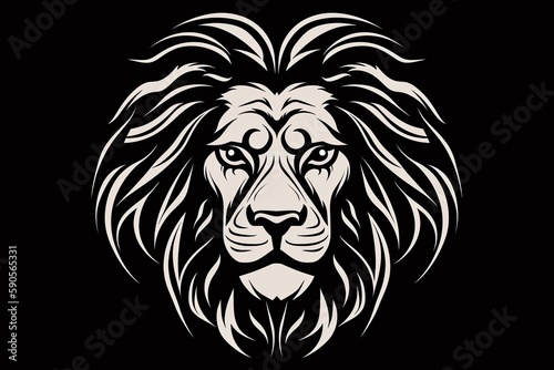 image of a lion in the style of Iconography