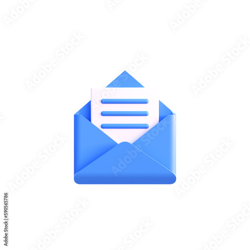 Massage in box icon illustration 3d render isolated front view PNG transparent