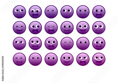 set of faces emoji smileys