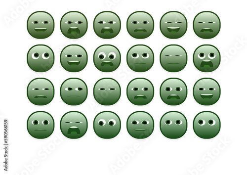 set of faces emoji smileys