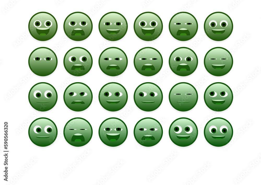 set of faces emoji smileys