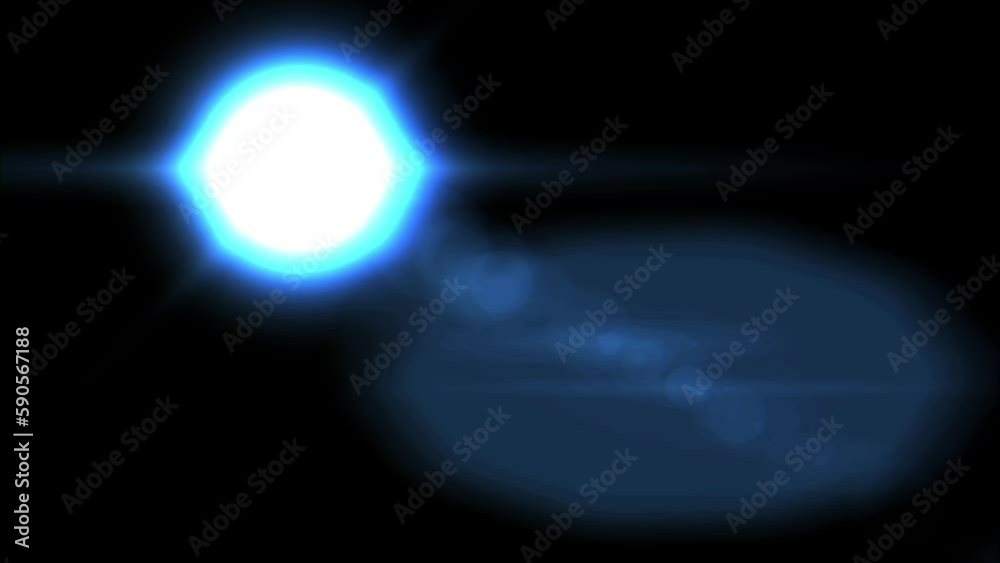 Vidéo Stock Light Leaks. Blue flashing light on the left side of the