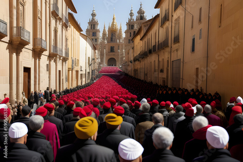 Holy Week Procession in Salamanca, Spain photo