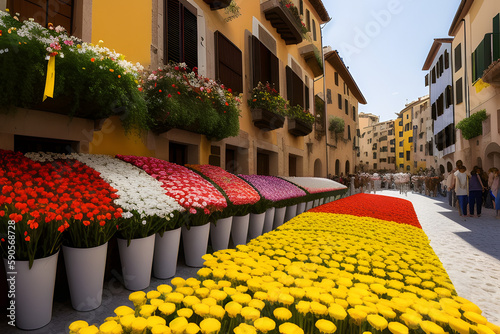 Temps de flors, event flower Festival in Girona, Catalonia, Spain.