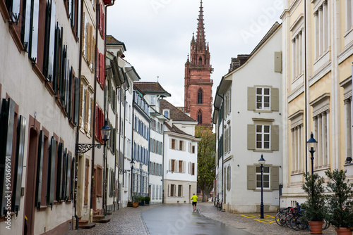 Photography street in the old town of Basel