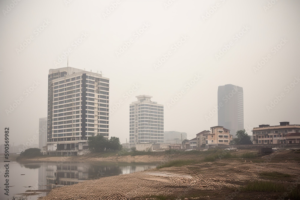Kinshasa Democratic Republic of the Congo centrum city in fog, generative artificial intelligence
Kinshasa Democratic Republic of the Congo centrum city in fog, generative artificial intelligence