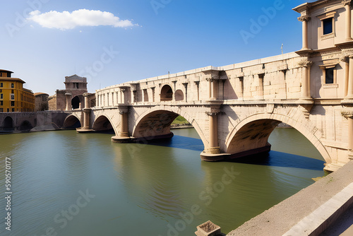Ponte Sant'Angelo (Bridge of Hadrian) in Rome, Italy, © Floor