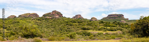 Panorama of Geological formations and forest