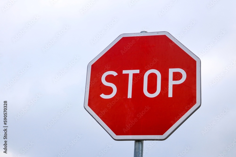 Stop sign on the street.
