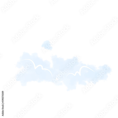 Fototapeta Naklejka Na Ścianę i Meble -  Cloud illustration.sky clipart.handrawn cloud