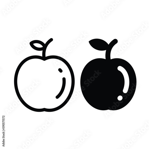 Apple vector icon. Apple flat sign design. Apple symbol pictogram. UX UI icon