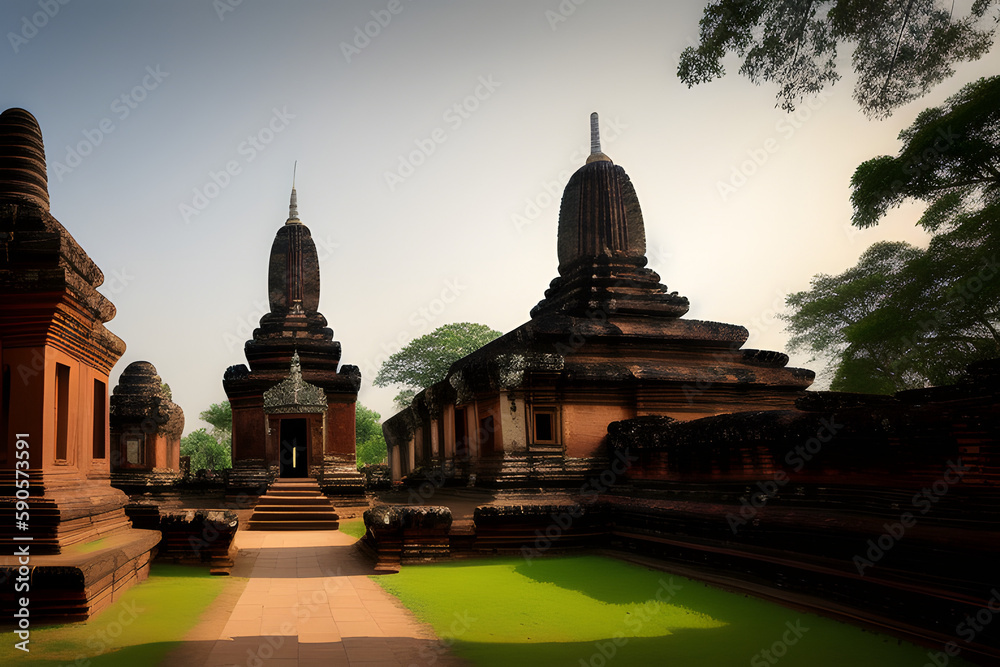 wat temple in sukhothai thailand