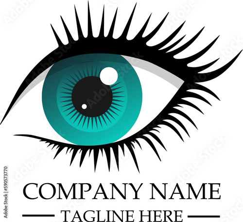 Eye care healthy eyes gradient logo, medical eye logo template